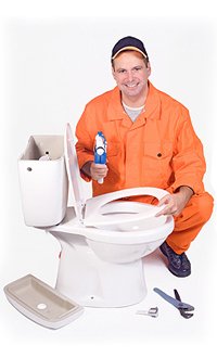 unclogging toilet